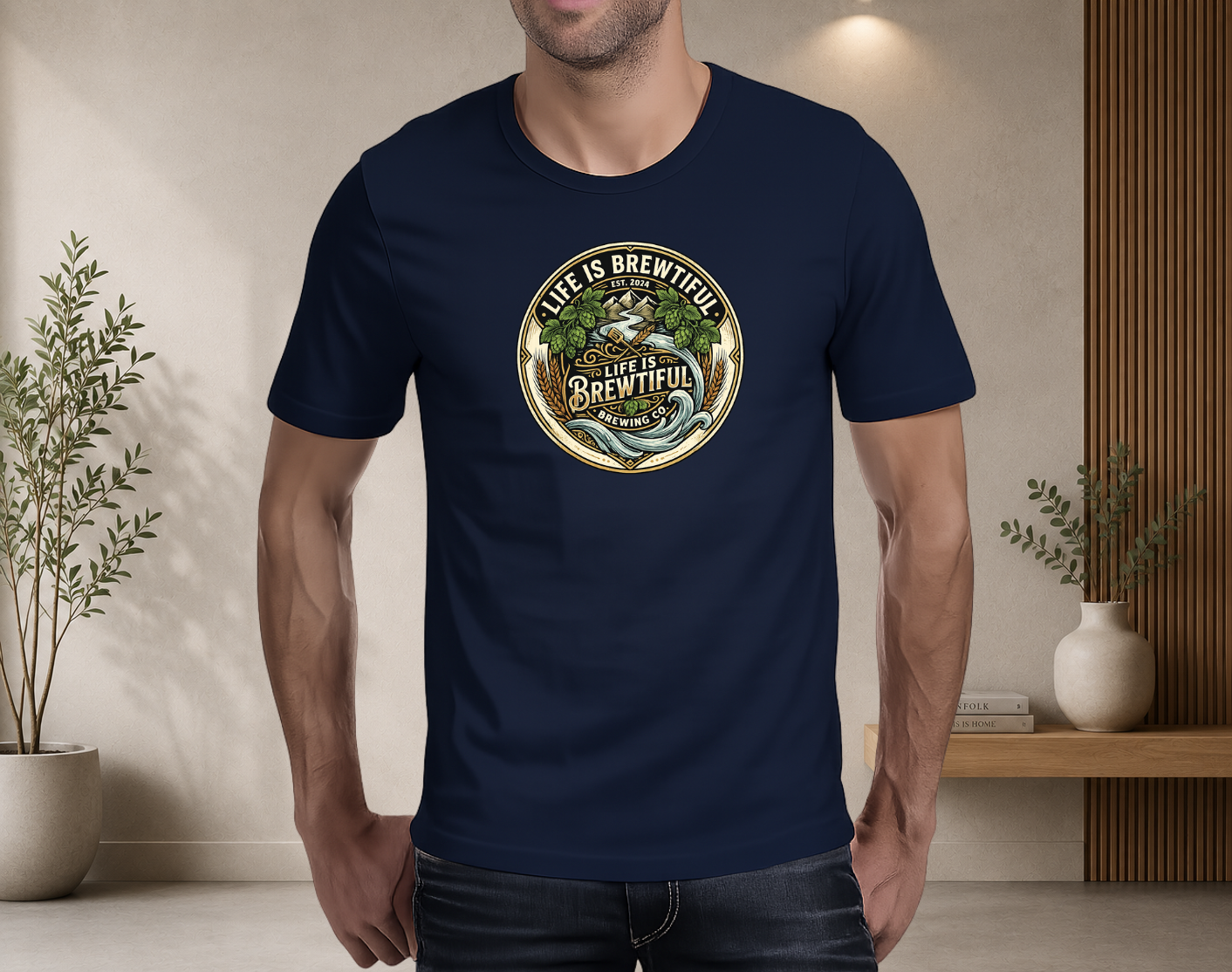 Life is Brewtiful - Round logo