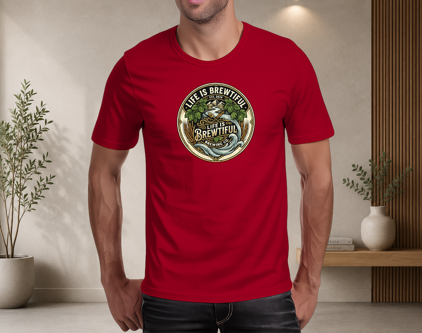 Life is Brewtiful - Round logo