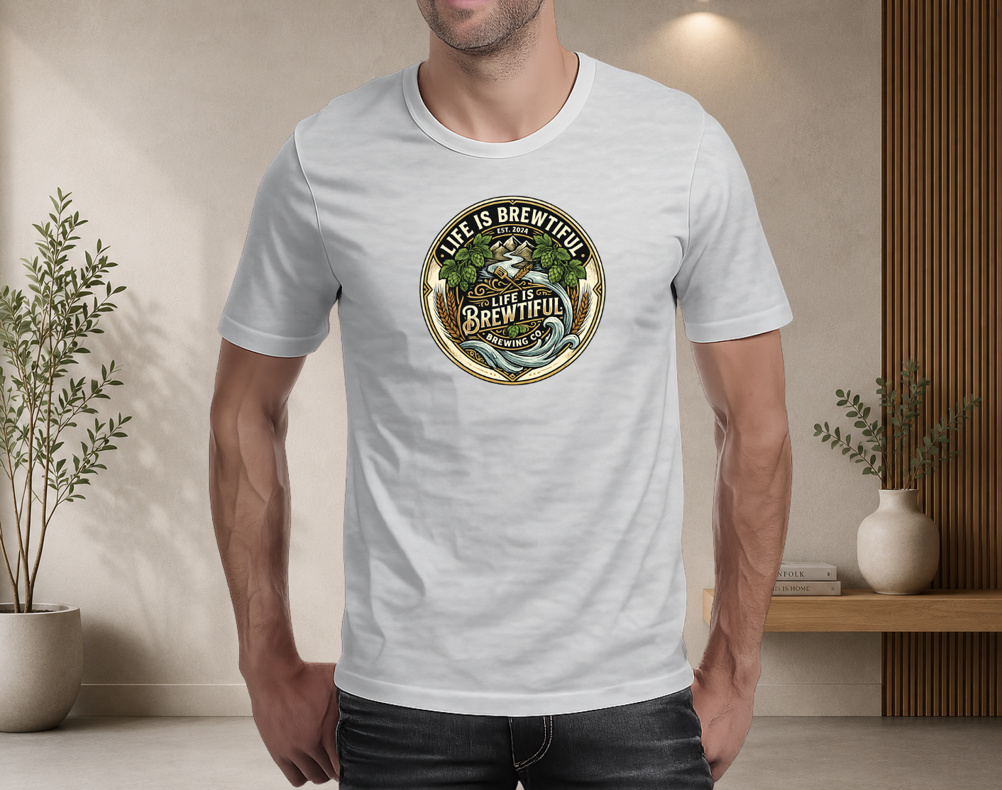 Life is Brewtiful - Round logo