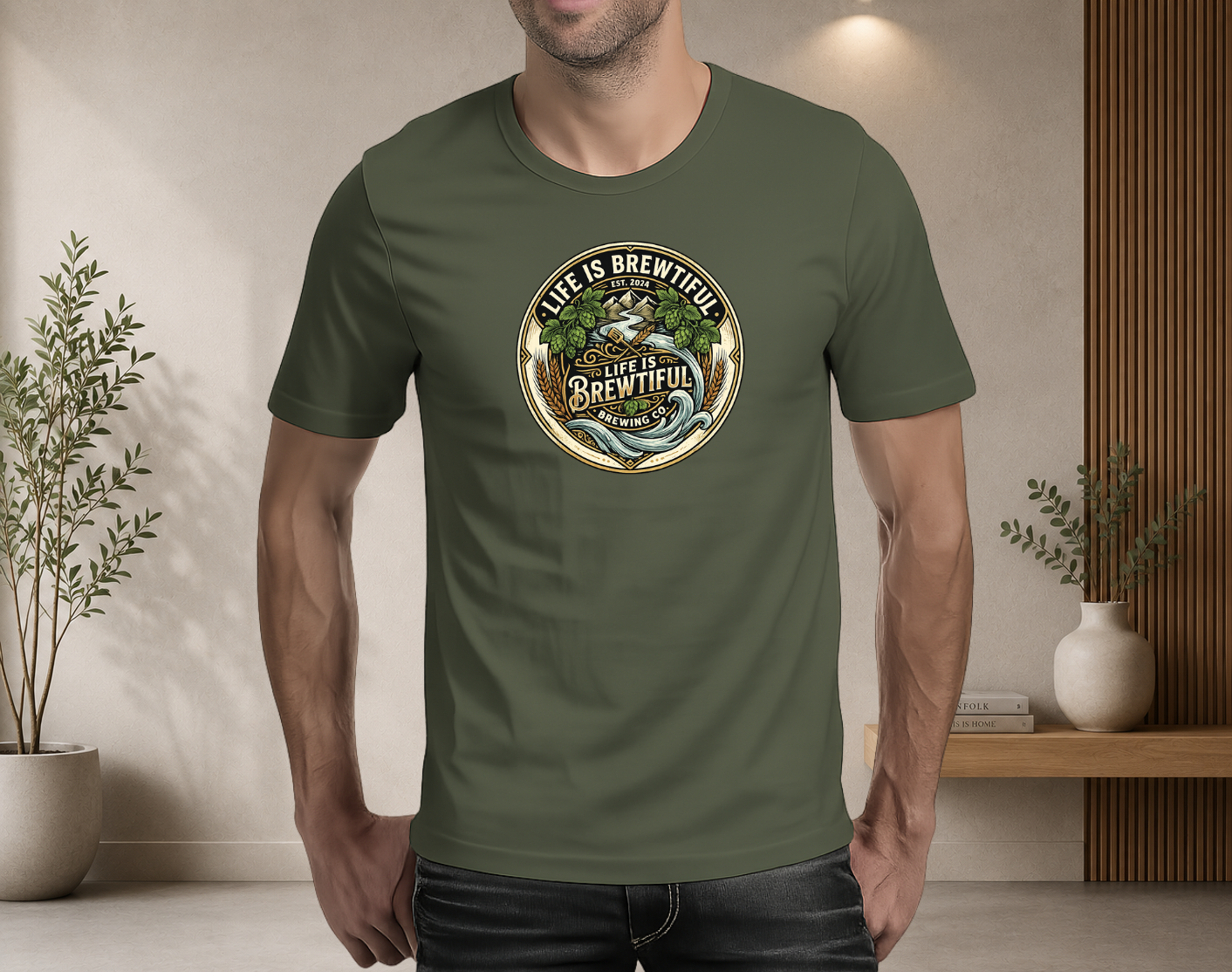 Life is Brewtiful - Round logo